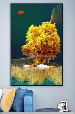 File tranh File tranh hiện đại pha lê gương KF101293 (ảnh gốc) không bị mờ