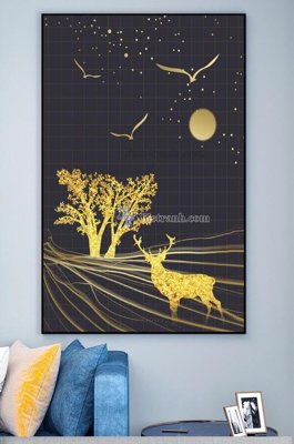 File tranh File tranh hiện đại pha lê gương KF101300 (file gốc) chủ đề phong thủy