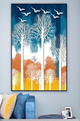 File tranh File tranh hiện đại pha lê gương KF101301 (gốc) in trên kính