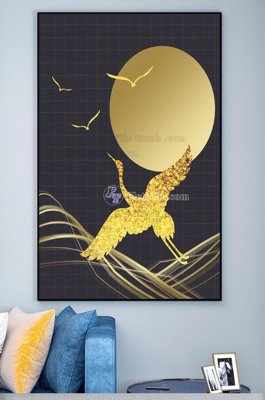 Ảnh gốc File tranh hiện đại pha lê gương KF101318 (độ nét cao) in tráng gương