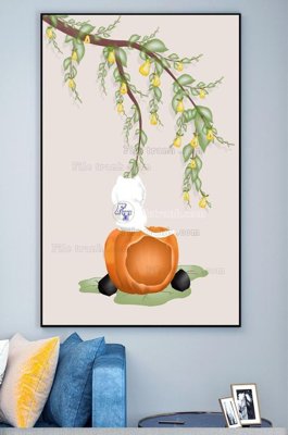 File gốc File tranh hiện đại pha lê gương KF101379 (in mica) làm quà tặng