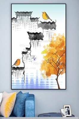 File gốc File tranh hiện đại pha lê gương KF101416 cho in ấn và thiết kế