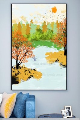 File gốc File tranh hiện đại pha lê gương KF101425 (in ấn) màu sắc trung thực