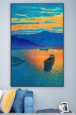 File gốc File tranh hiện đại pha lê gương KF101431 (in tráng gương) hiện đại