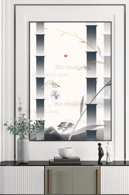 File gốc File tranh hiện đại pha lê gương KF101442 (in lụa) tranh phong thủy