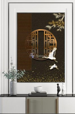 File tranh File tranh hiện đại pha lê gương KF101457 (gốc) chủ đề thiên nhiên