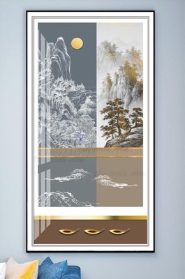 Tải file File tranh hiện đại pha lê gương KF101484 (gốc) chủ đề phong thủy