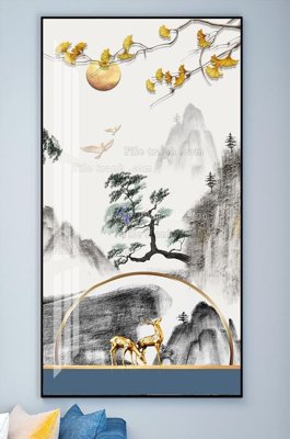 File tranh File tranh hiện đại pha lê gương KF101490 (gốc) in trên kính