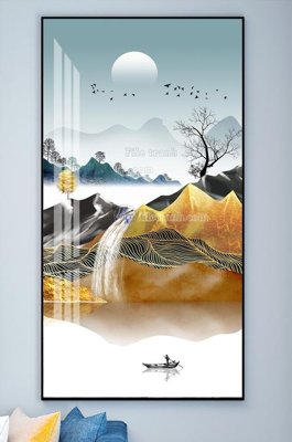 Download file gốc File tranh hiện đại pha lê gương KF101497 (in mica) trang trí