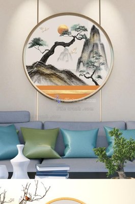 File ảnh File tranh hiện đại pha lê gương KF101522 (gốc) trang trí khách sạn