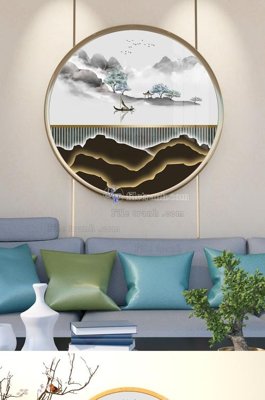 File PSD File tranh hiện đại pha lê gương KF101538 (gốc) nhiều lớp (multi-layer)