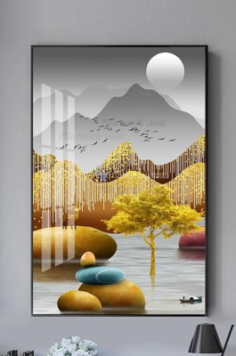 File PSD File tranh hiện đại pha lê gương KF101549 (gốc) cho designer