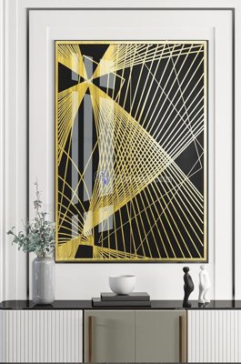 Ảnh gốc file in lụa File tranh hiện đại pha lê gương KF101574 chi tiết