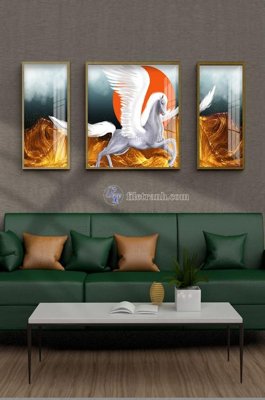 File in trần File tranh hiện đại pha lê gương KF101603 (bản gốc) phong cảnh