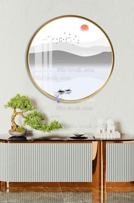 File tranh File tranh hiện đại pha lê gương KF101633 (bản gốc) in lụa 3D