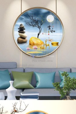 File gốc File tranh hiện đại pha lê gương KF101664 (in mica) cắt laser