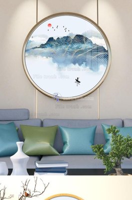 File gốc in tráng gương File tranh hiện đại pha lê gương KF101666 chi tiết