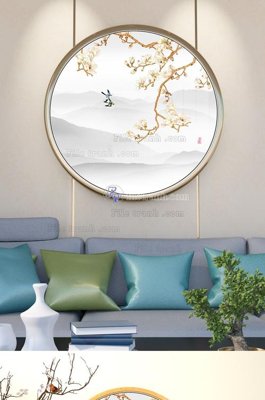 File PSD File tranh hiện đại pha lê gương KF101670 (gốc) tách lớp chi tiết