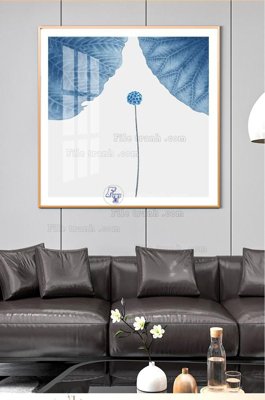 Tải file File tranh hiện đại pha lê gương KF101706 (gốc) chủ đề hoa sen