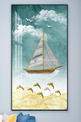 File in lụa File tranh hiện đại pha lê gương KF101718 (phong cảnh) File tranh hiện đại pha lê gương KF101718