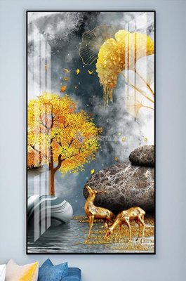 File ảnh File tranh hiện đại pha lê gương KF101744 (gốc) in quảng cáo ngoài trời