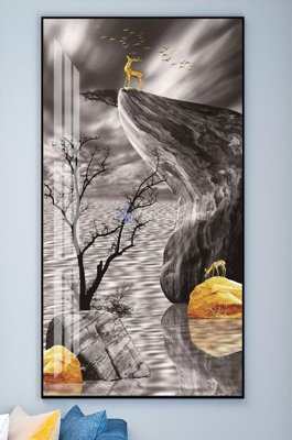 File gốc File tranh hiện đại pha lê gương KF101796 (phong cách) cổ điển