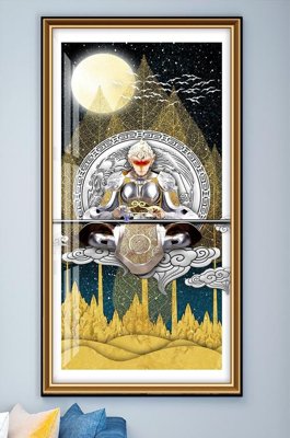 Tải file gốc File tranh hiện đại pha lê gương KF101806 (in khổ lớn) không vỡ