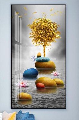 File PSD File tranh hiện đại pha lê gương KF101810 (gốc) cho designer