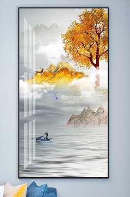 File tranh quảng cáo File tranh hiện đại pha lê gương KF101823 (download file gốc)