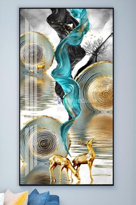 File gốc File tranh hiện đại pha lê gương KF101826 (phong cách) châu Âu