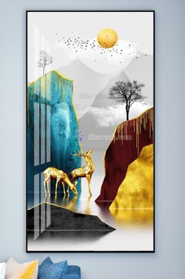 File gốc File tranh hiện đại pha lê gương KF101837 (thiết kế) cho in ấn