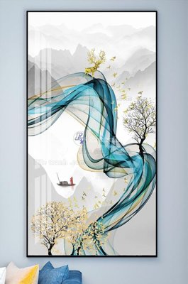 Ảnh gốc File tranh hiện đại pha lê gương KF101843 (độ nét cao) in mica