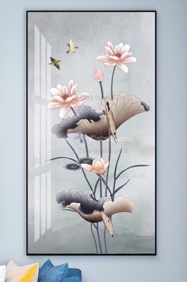 Hình ảnh file gốc in trần nhà File tranh hiện đại pha lê gương KF101848