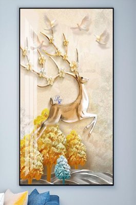 File tranh in trần File tranh hiện đại pha lê gương KF101878 (ảnh gốc siêu nét)