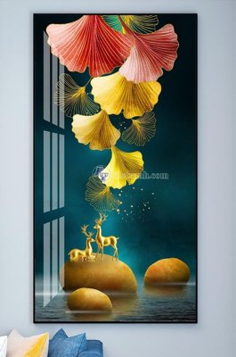 File tranh File tranh hiện đại pha lê gương KF101893 (gốc) chủ đề thiên nhiên