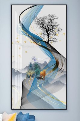 File in mica File tranh hiện đại pha lê gương KF101907 (ảnh gốc) đẹp