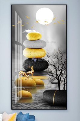 Tải file File tranh hiện đại pha lê gương KF101910 (gốc) chủ đề tâm linh