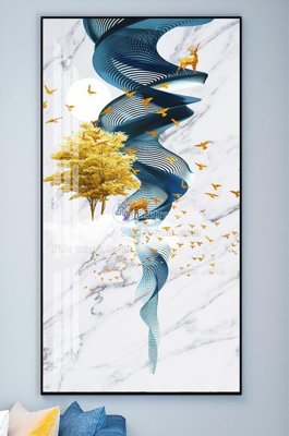 File gốc File tranh hiện đại pha lê gương KF101918 (cho in UV) siêu nét