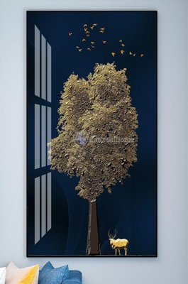 File ảnh File tranh hiện đại pha lê gương KF101925 (gốc) trang trí khách sạn