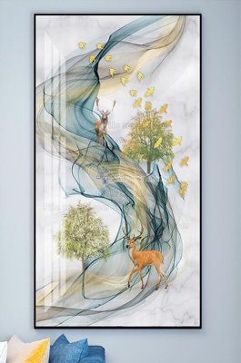 File in mica File tranh hiện đại pha lê gương KF101931 (bản gốc) làm vách ngăn