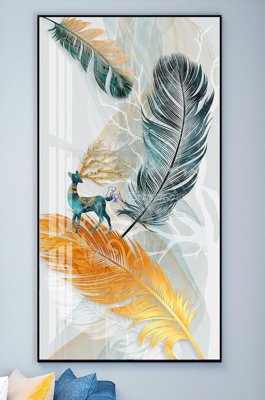 File gốc File tranh hiện đại pha lê gương KF101980 (trang trí) cho phòng khách