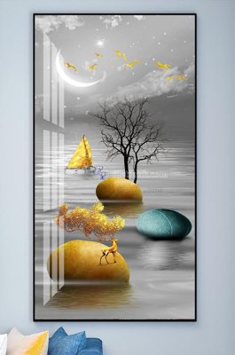 File gốc File tranh hiện đại pha lê gương KF101989 (dành cho quảng cáo)