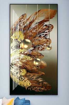 File gốc File tranh hiện đại pha lê gương KF102053 (in mica) cắt laser