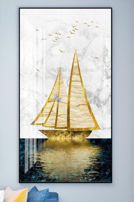 Hình ảnh file gốc in trần nhà File tranh hiện đại pha lê gương KF102063