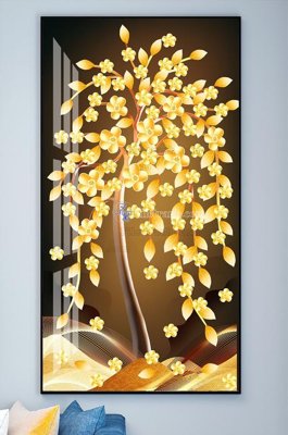 File gốc in mica File tranh hiện đại pha lê gương KF102069 chất lượng