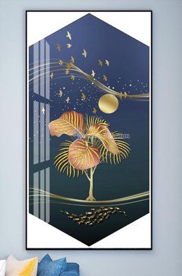 File tranh File tranh hiện đại pha lê gương KF102079 (bản gốc) in lụa dán tường