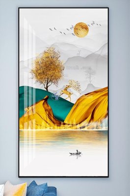 File in lụa File tranh hiện đại pha lê gương KF102115 (tân cổ điển) File tranh hiện đại pha lê gương KF102115