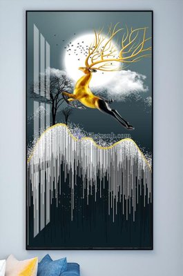 File tranh in tráng gương File tranh hiện đại pha lê gương KF102141 (siêu nét)