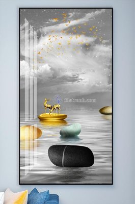 File gốc File tranh hiện đại pha lê gương KF102160 (in tráng gương) sang trọng