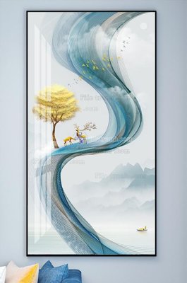 Tải file File tranh hiện đại pha lê gương KF102168 (PSD) cho in ấn quảng cáo